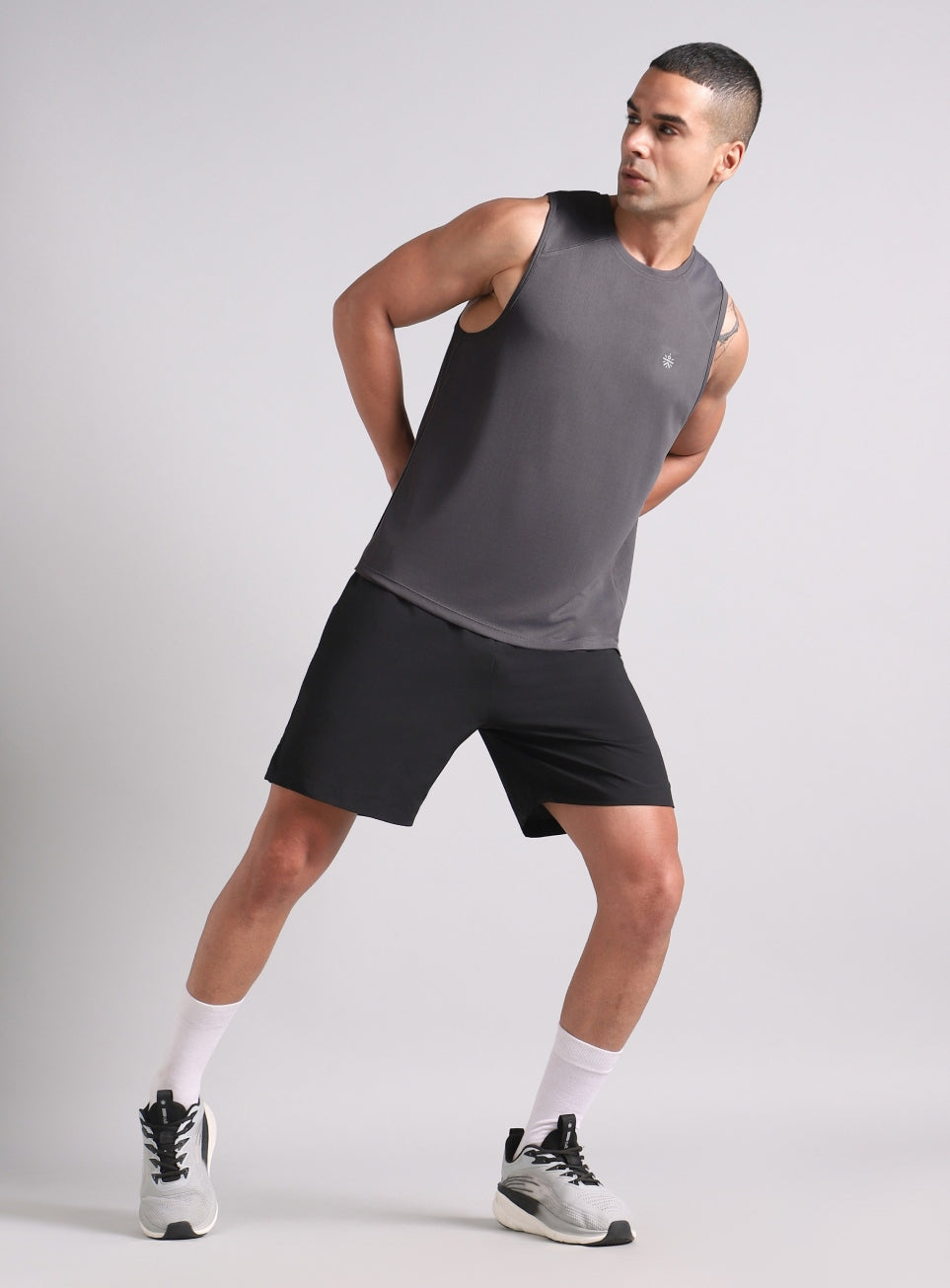 Men's Dark Grey Running Pro Tank