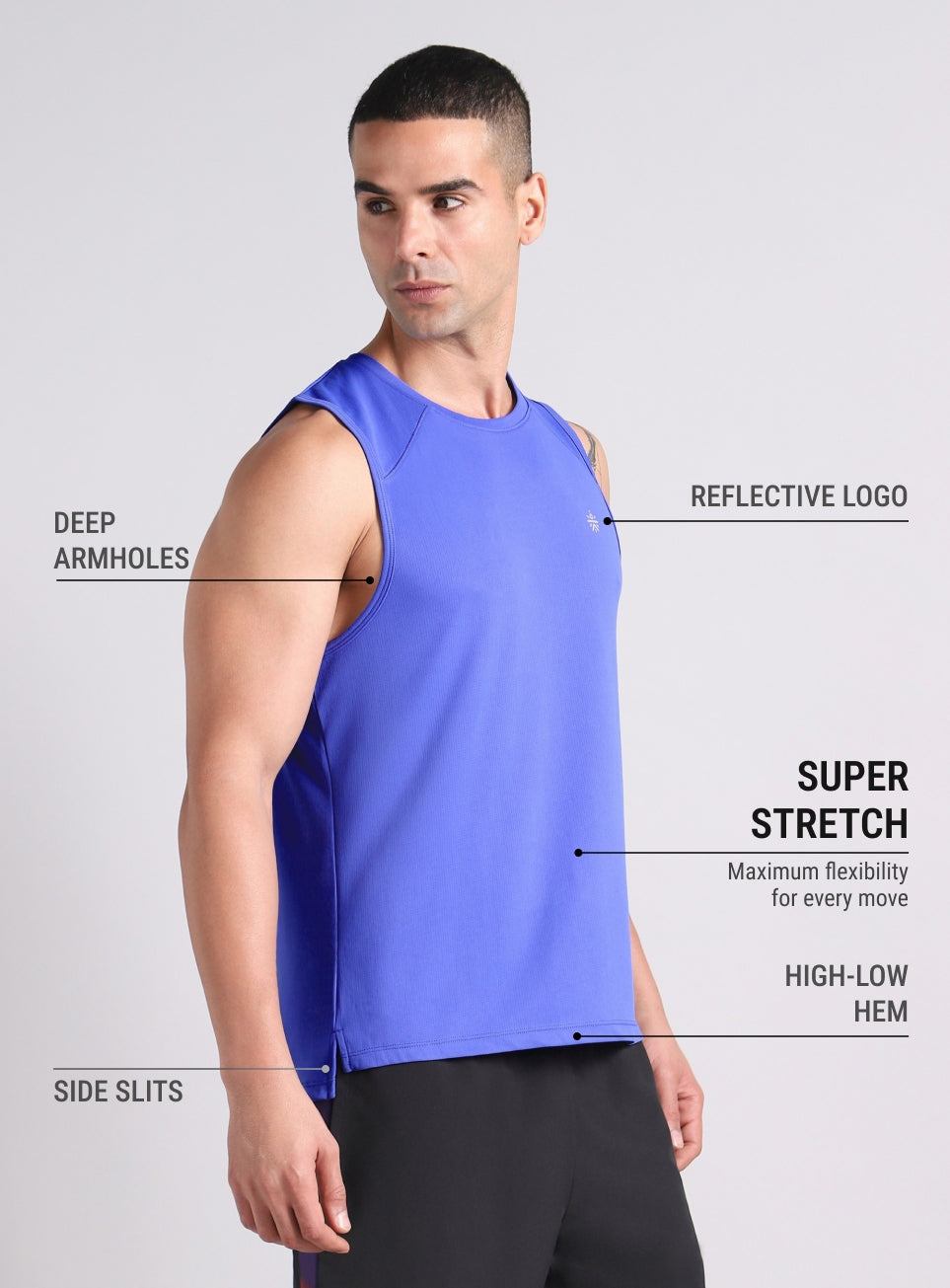 Men's Blue Running Pro Tank