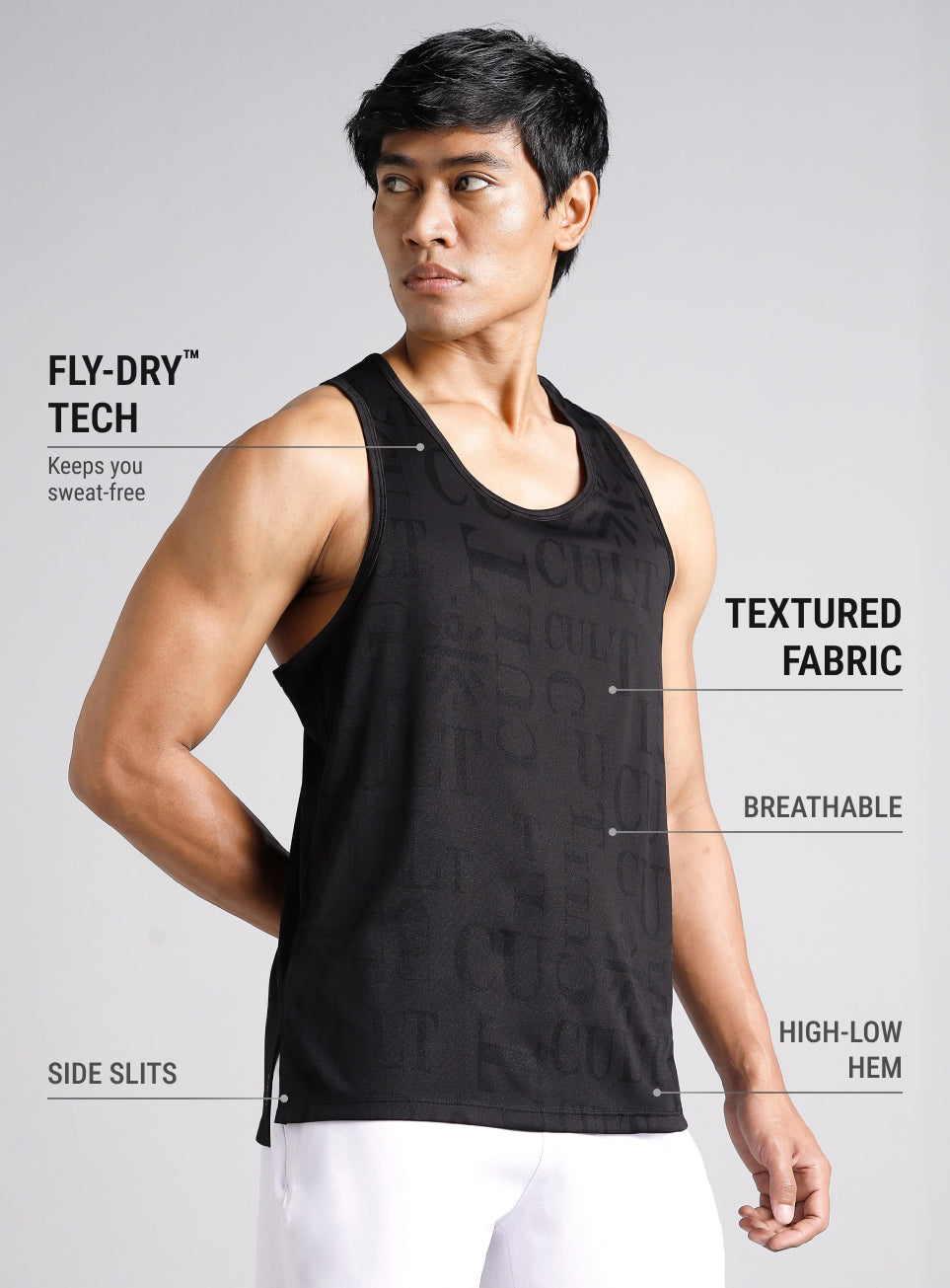 Men's Black CULT ZERO Running Tank