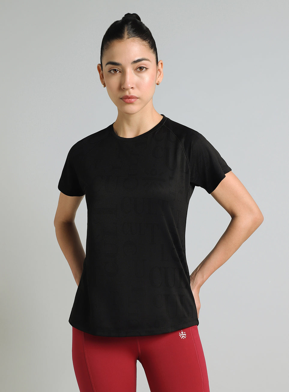 Women's Black CULT ZERO Knit Tech Running T-shirt