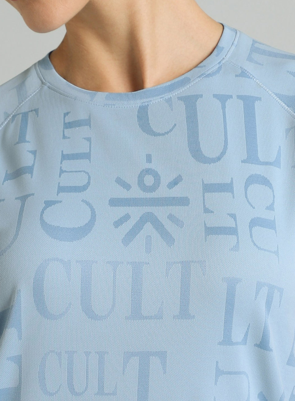Women's Blue CULT ZERO Knit Tech Running T-shirt