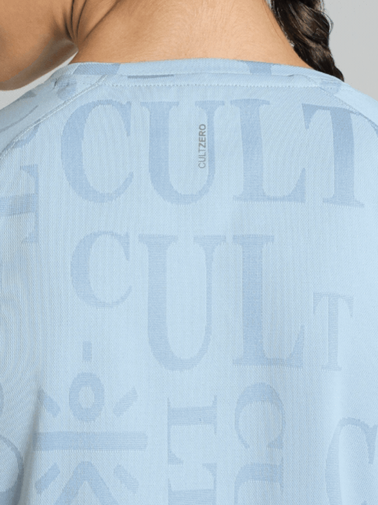 Women's Blue CULT ZERO Knit Tech Running T-shirt