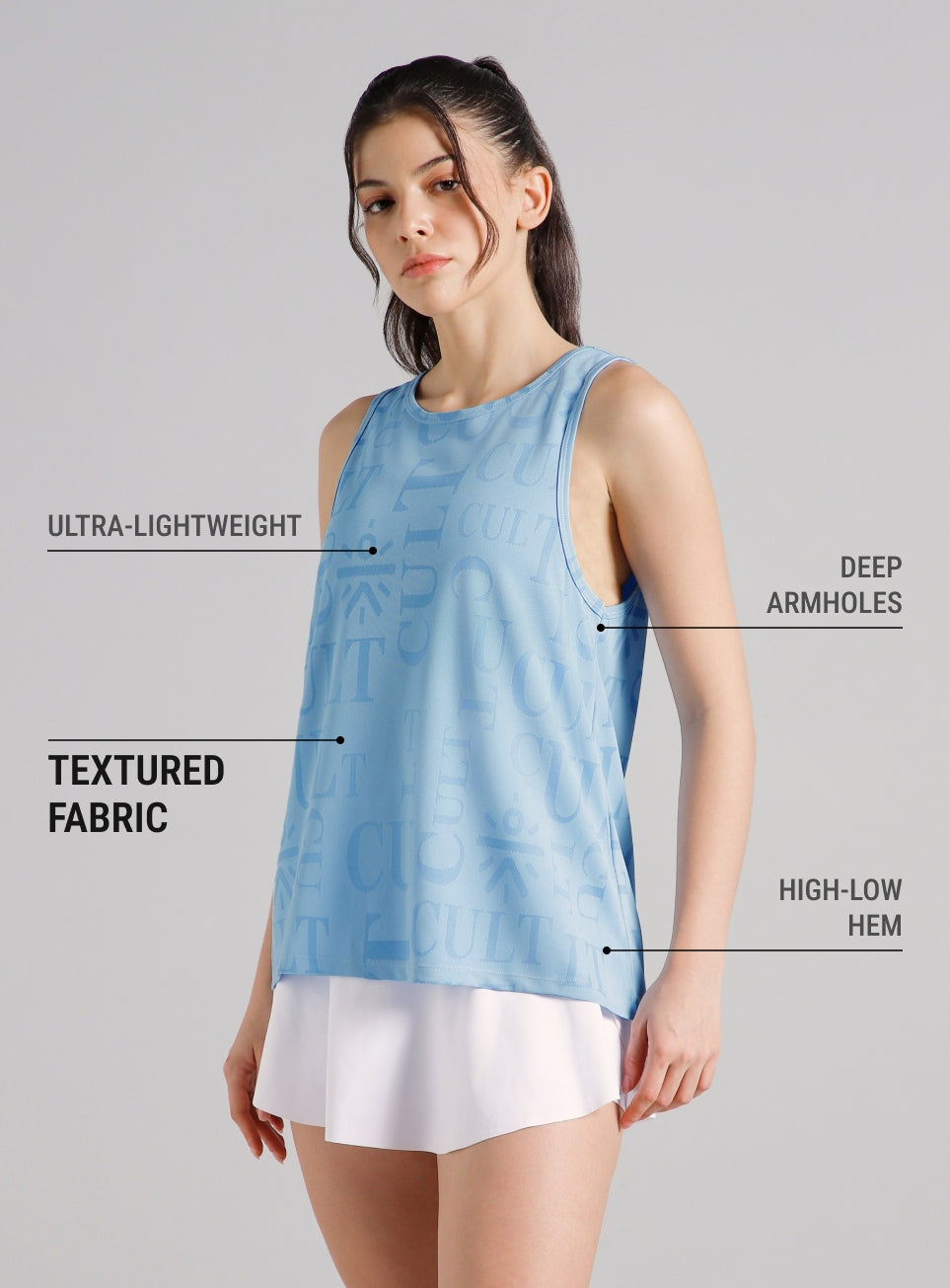 Women's Blue CULT ZERO Striders Tank