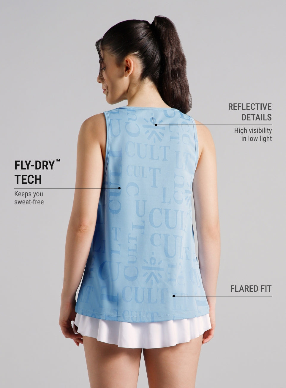 Women's Blue CULT ZERO Striders Tank