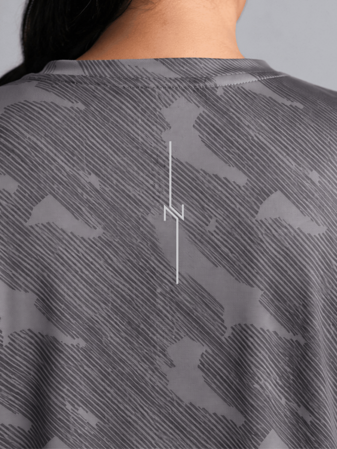 Women's Dark Grey Urban Urban Camo Plus size Running T-shirt
