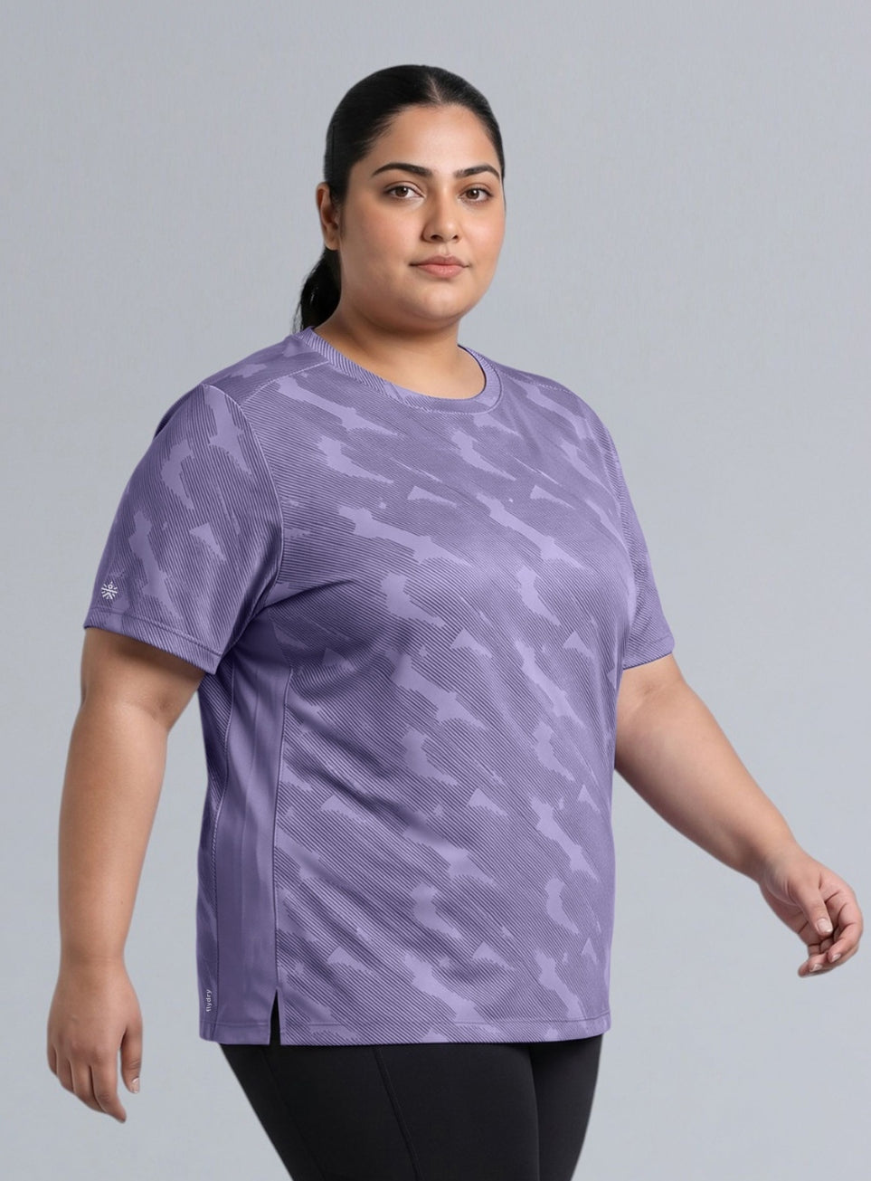 Women's Purple Urban Urban Camo Plus size Running T-shirt