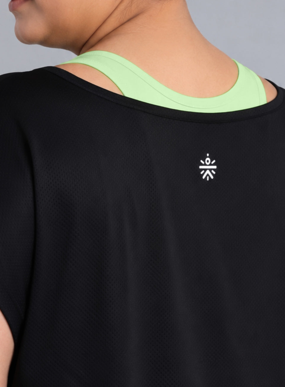 Women's Black Tank Layered Training Plus Size T-shirt