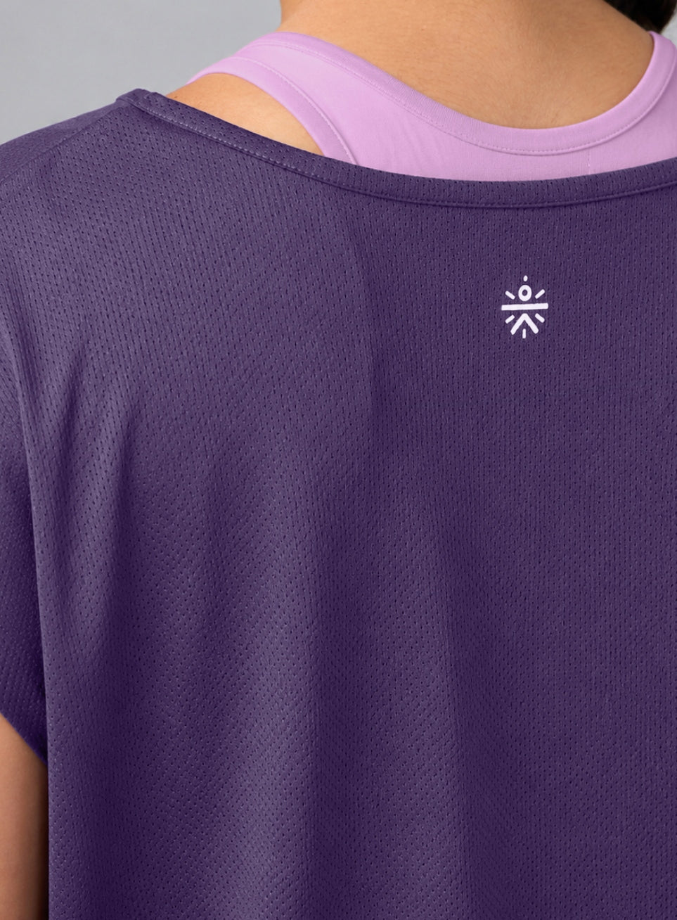 Women's Purple Tank Layered Training Plus Size T-shirt