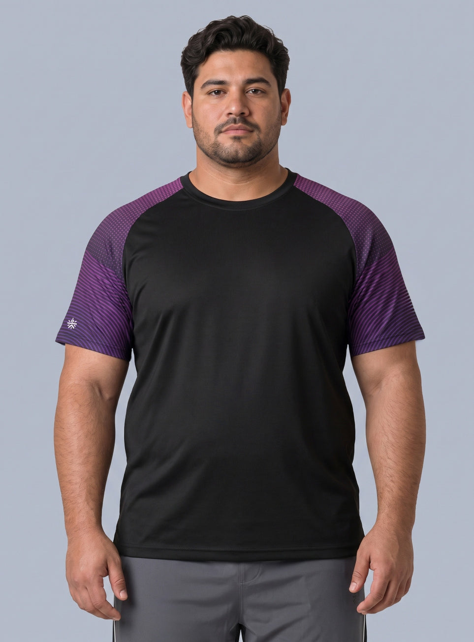 Men's Black Pop Up Training Essential Plus Size T-shirt