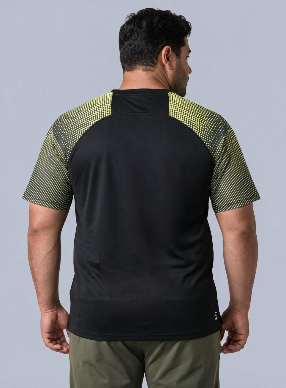 Men's Black Pop Up Training Essential Plus Size T-shirt