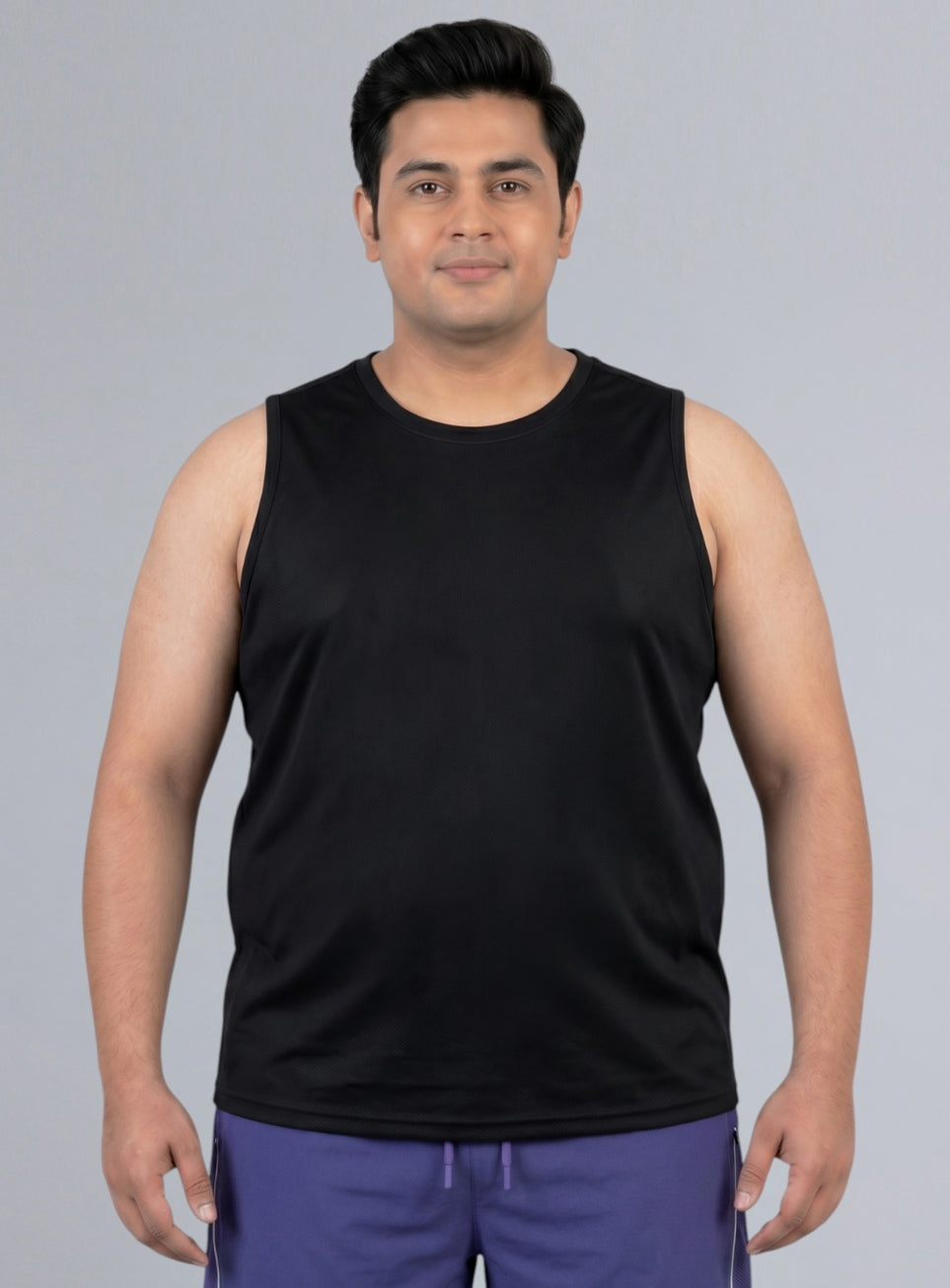 Men's Black Training Essential Plus size Tank