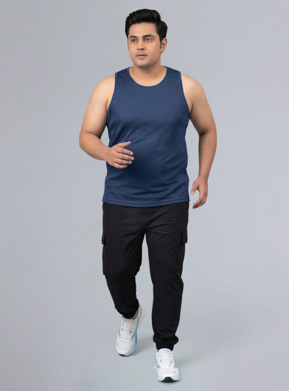 Men's Navy Training Essential Plus Size Tank