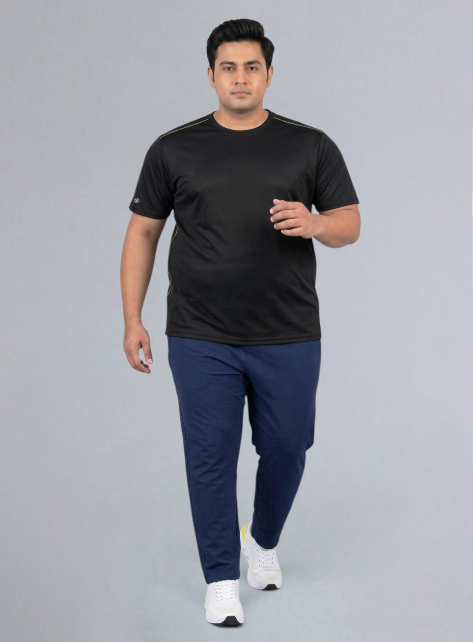 Men's Black Training Essential Plus Size T-shirt