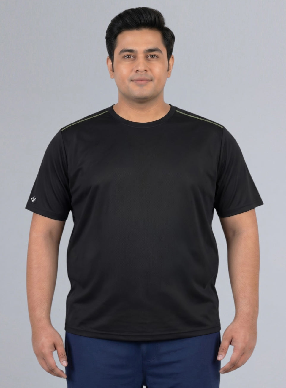 Men's Black Training Essential Plus Size T-shirt