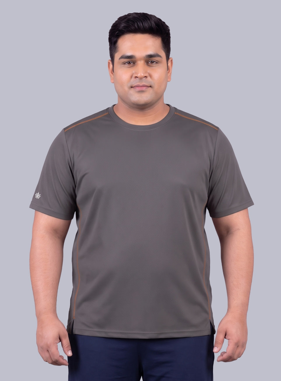 Men's Grey Training Essential Plus Size T-shirt