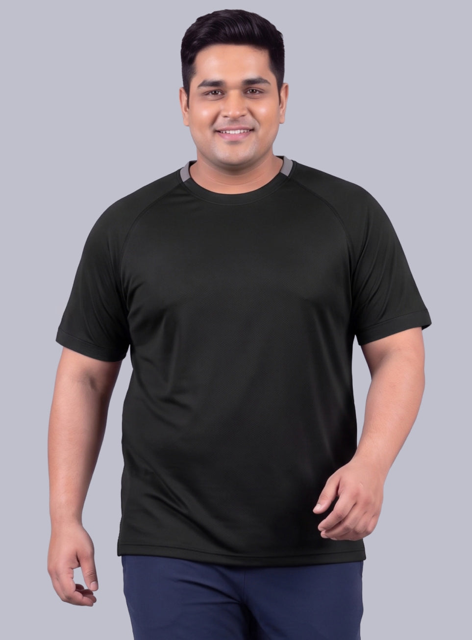 Men's Black Ultra Runner's Technical Knit Plus Size T-shirt