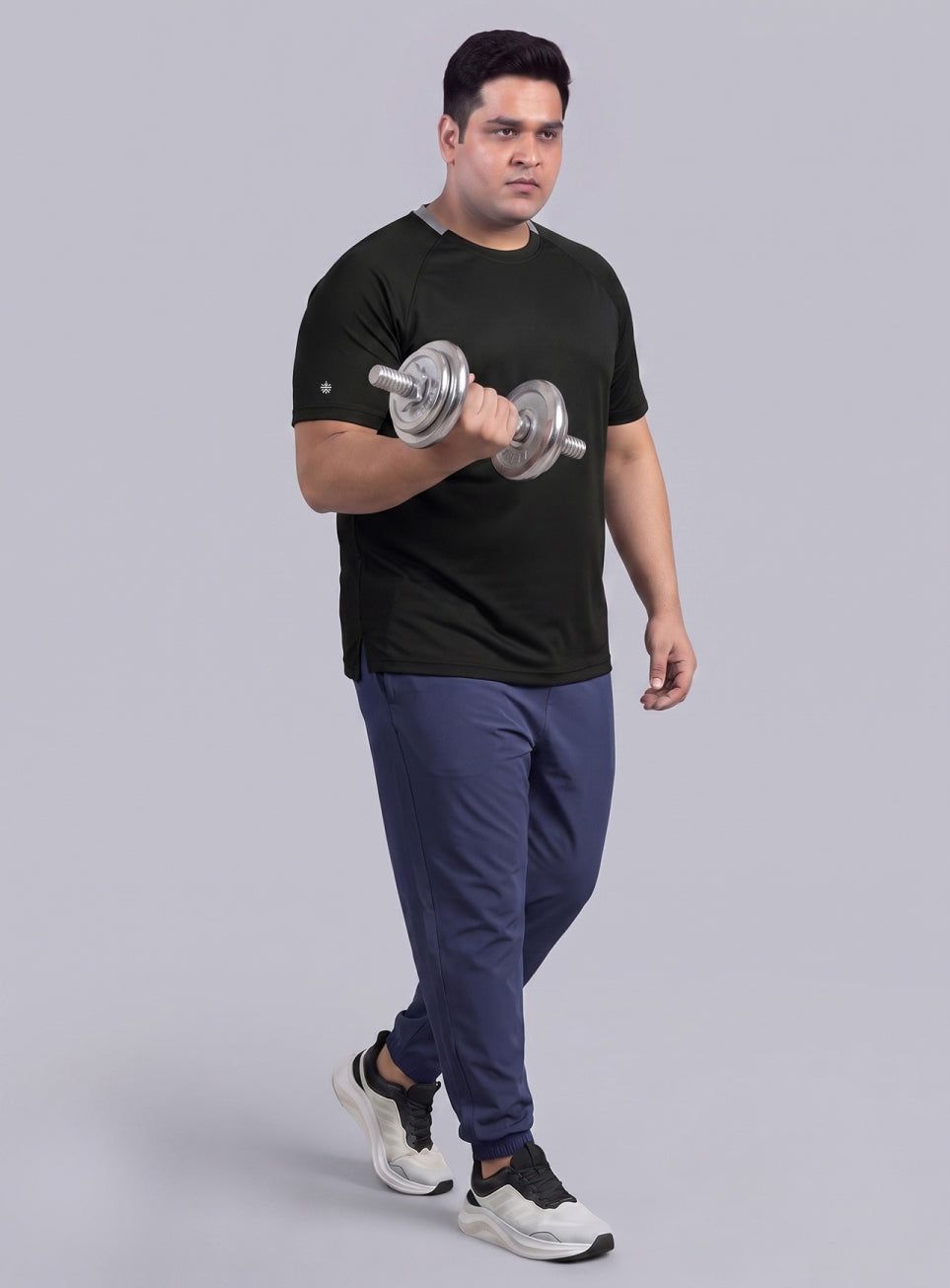 Men's Black Ultra Runner's Technical Knit Plus Size T-shirt