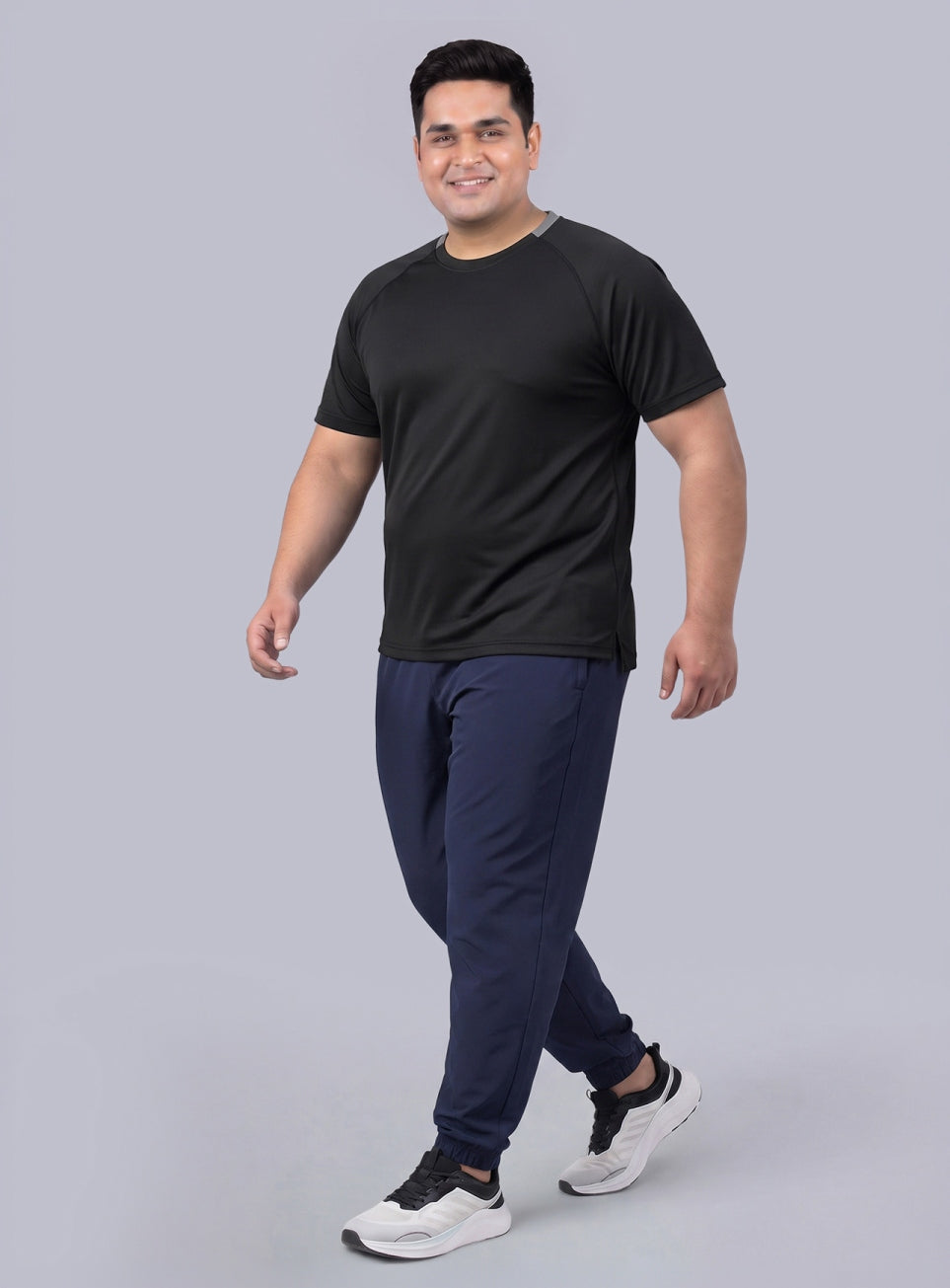 Men's Black Ultra Runner's Technical Knit Plus Size T-shirt