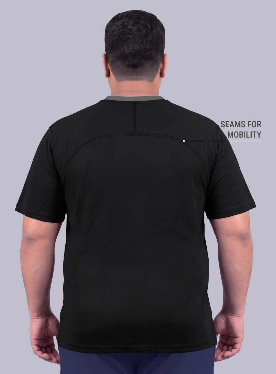 Men's Black Ultra Runner's Technical Knit Plus Size T-shirt