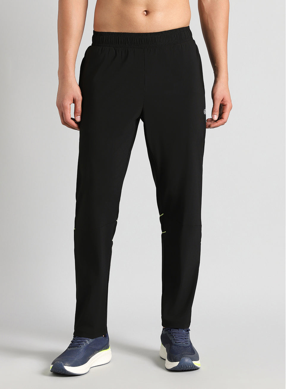 Men's Black Self Stripe Tech Training Trackpants