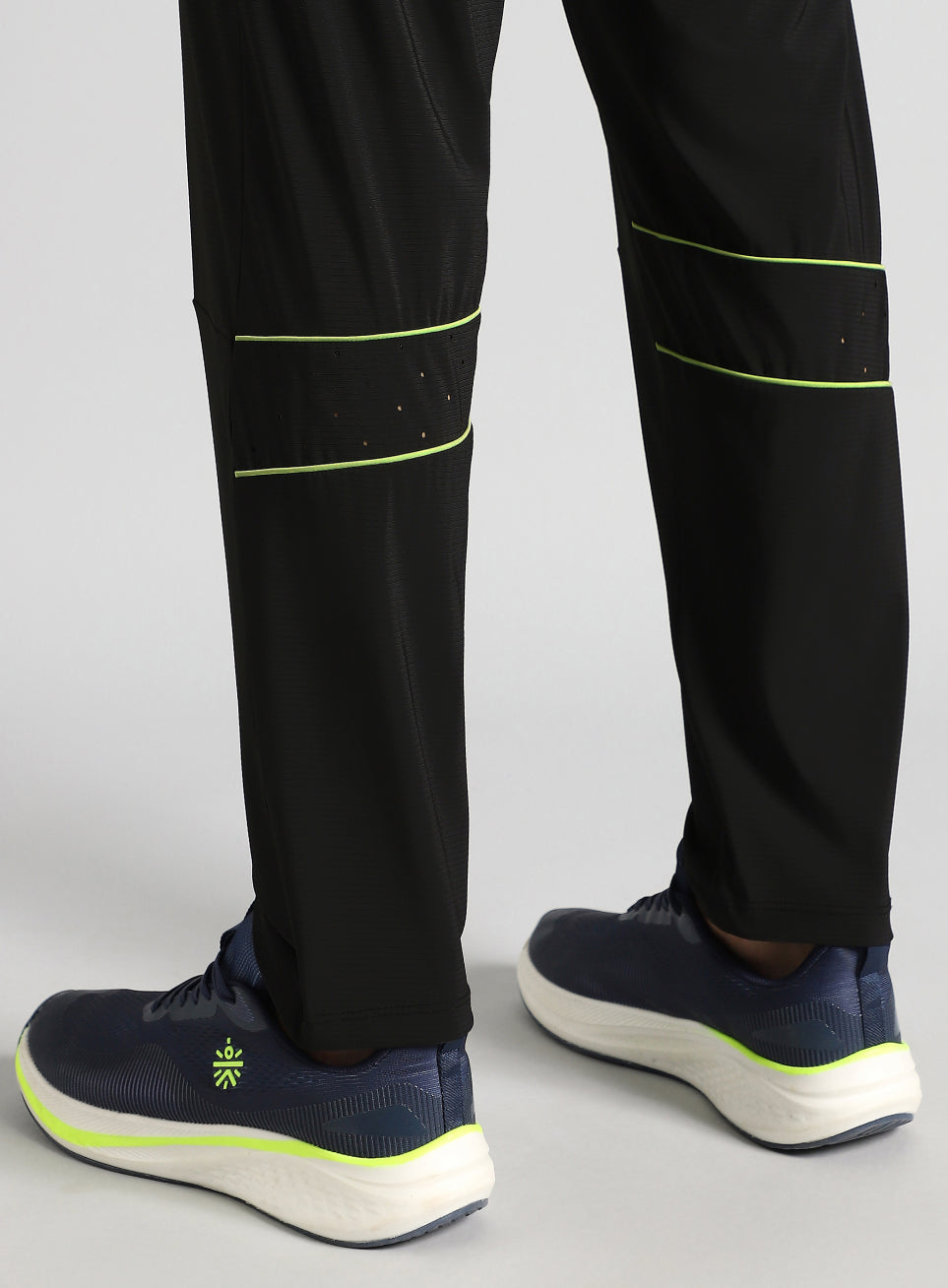Men's Black Self Stripe Tech Training Trackpants