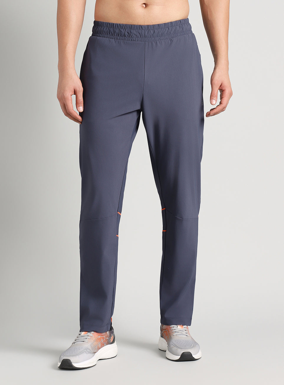Men's Dark Grey Self Stripe Tech Training Trackpants