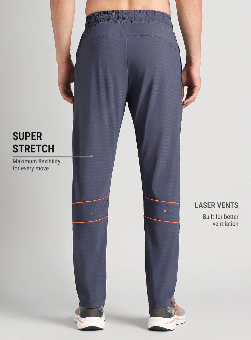 Men's Dark Grey Self Stripe Tech Training Trackpants