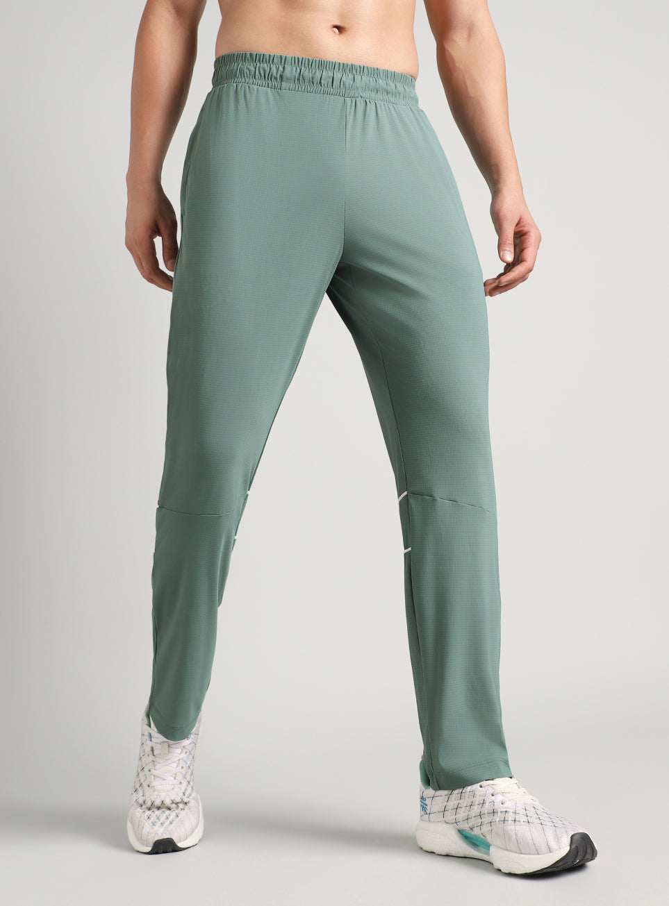 Men's Blue Self Stripe Tech Training Trackpants