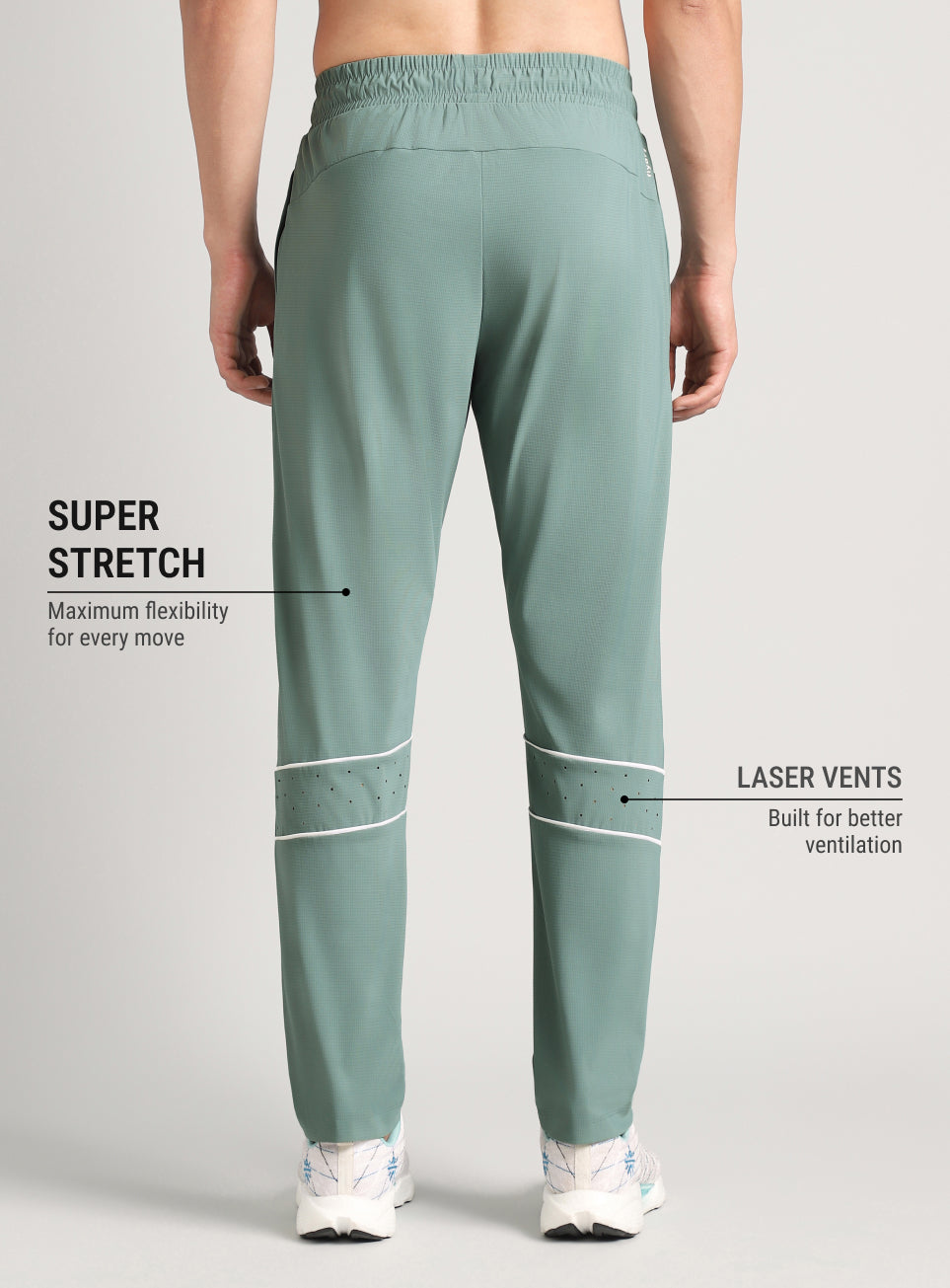 Men's Blue Self Stripe Tech Training Trackpants