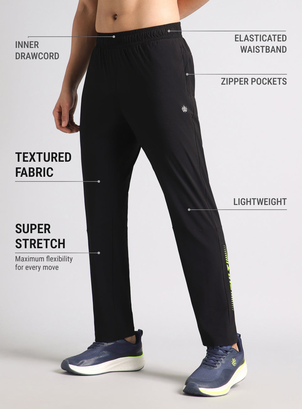 Men's Black Cult Performance Training Trackpants