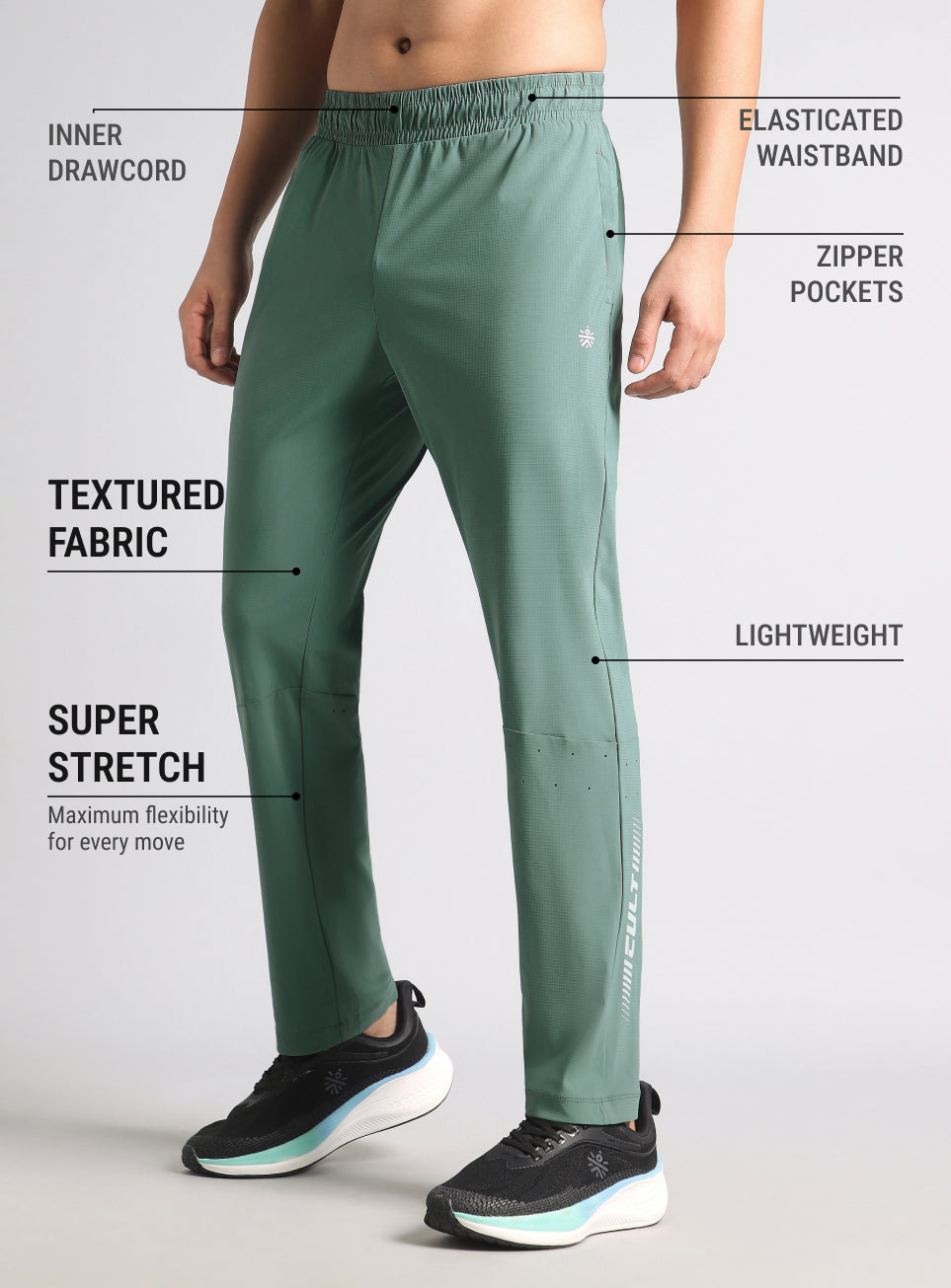 Men's Blue Cult Performance Training Trackpants