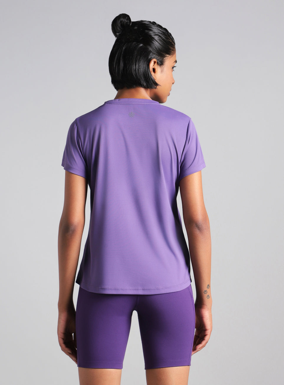 Women's Purple Contour Print T-shirt