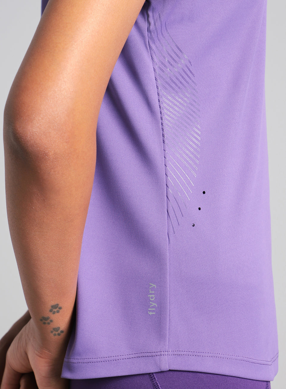 Women's Purple Contour Print T-shirt