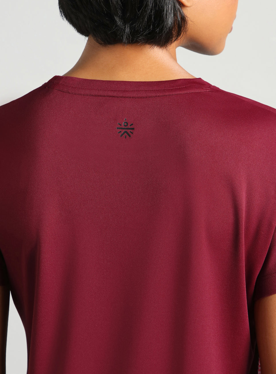 Women's Maroon Contour Print T-shirt