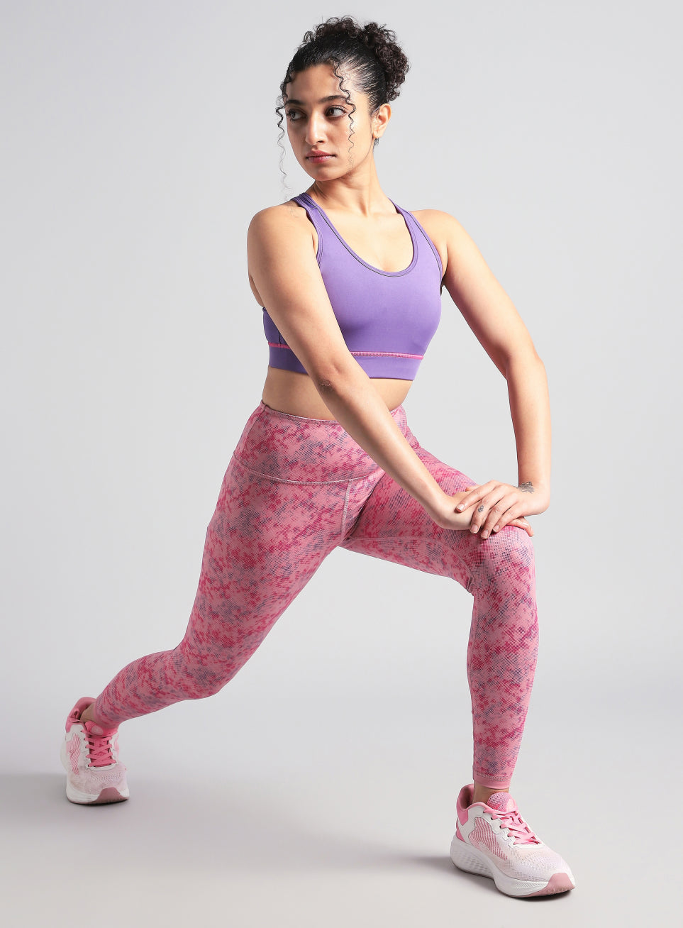 Women's Purple Train-in Medium Support Sports Bra