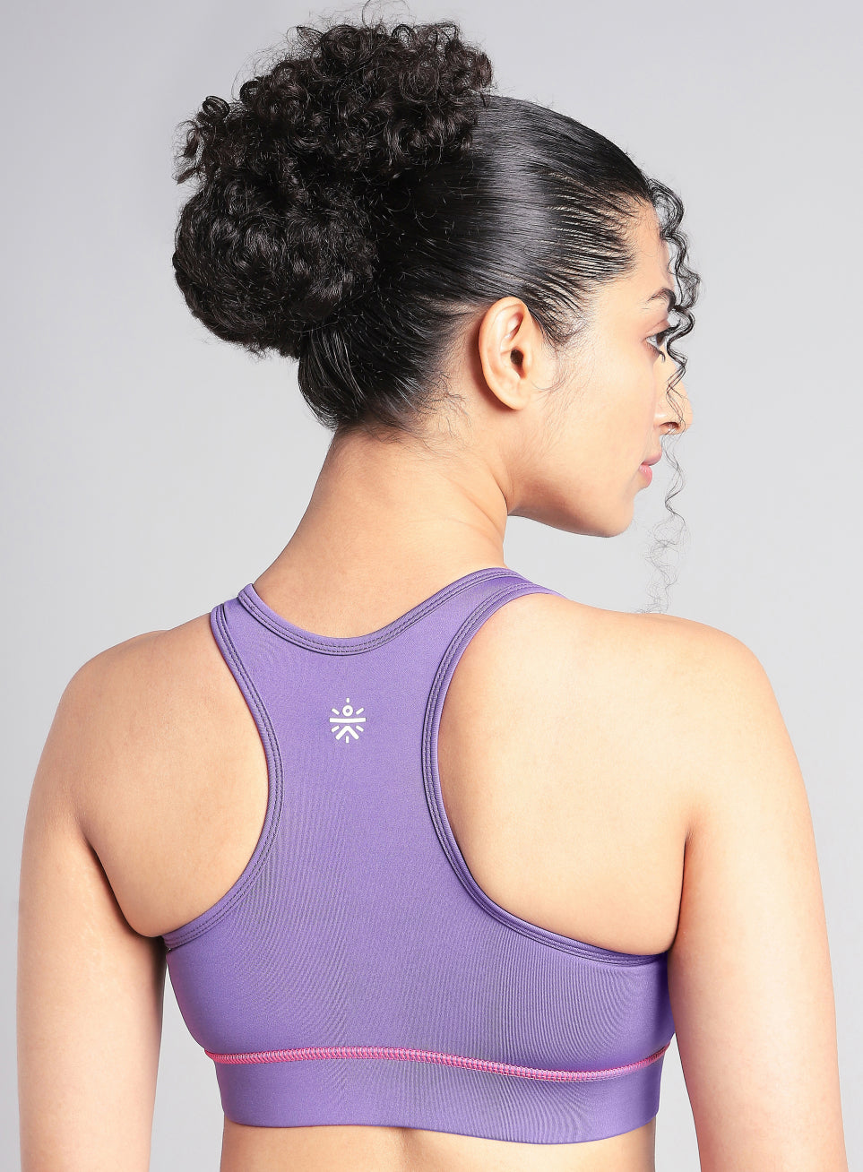 Women's Purple Train-in Medium Support Sports Bra