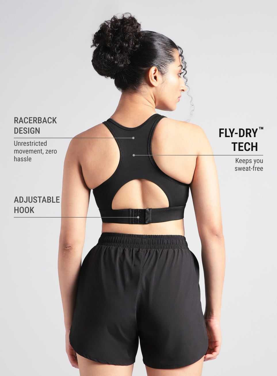 Women's Black True Strength High Support Sports Bra