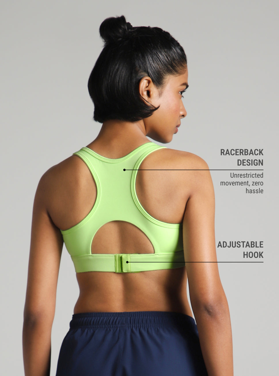 Women's Green True Strength High Support Sports Bra