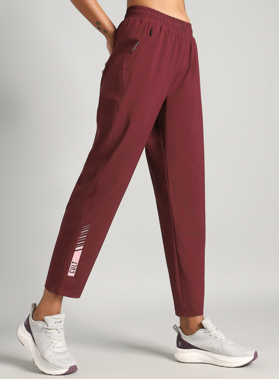 Women's Maroon True Strength Training Trackpants