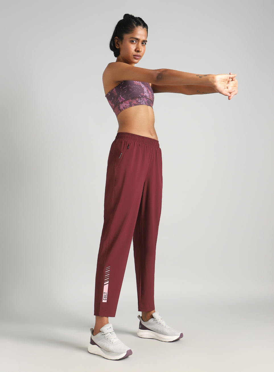 Women's Maroon True Strength Training Trackpants