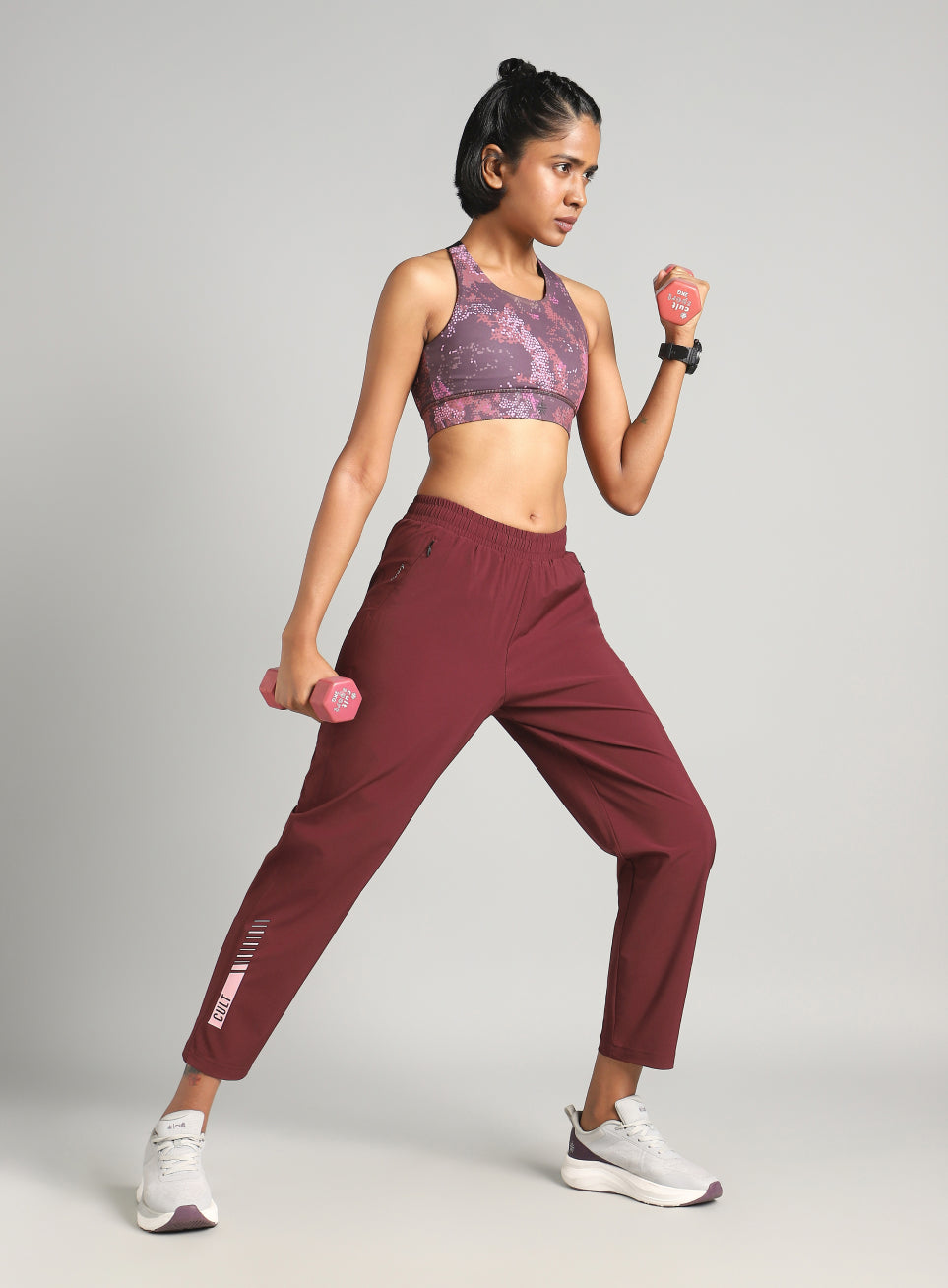 Women's Maroon True Strength Training Trackpants