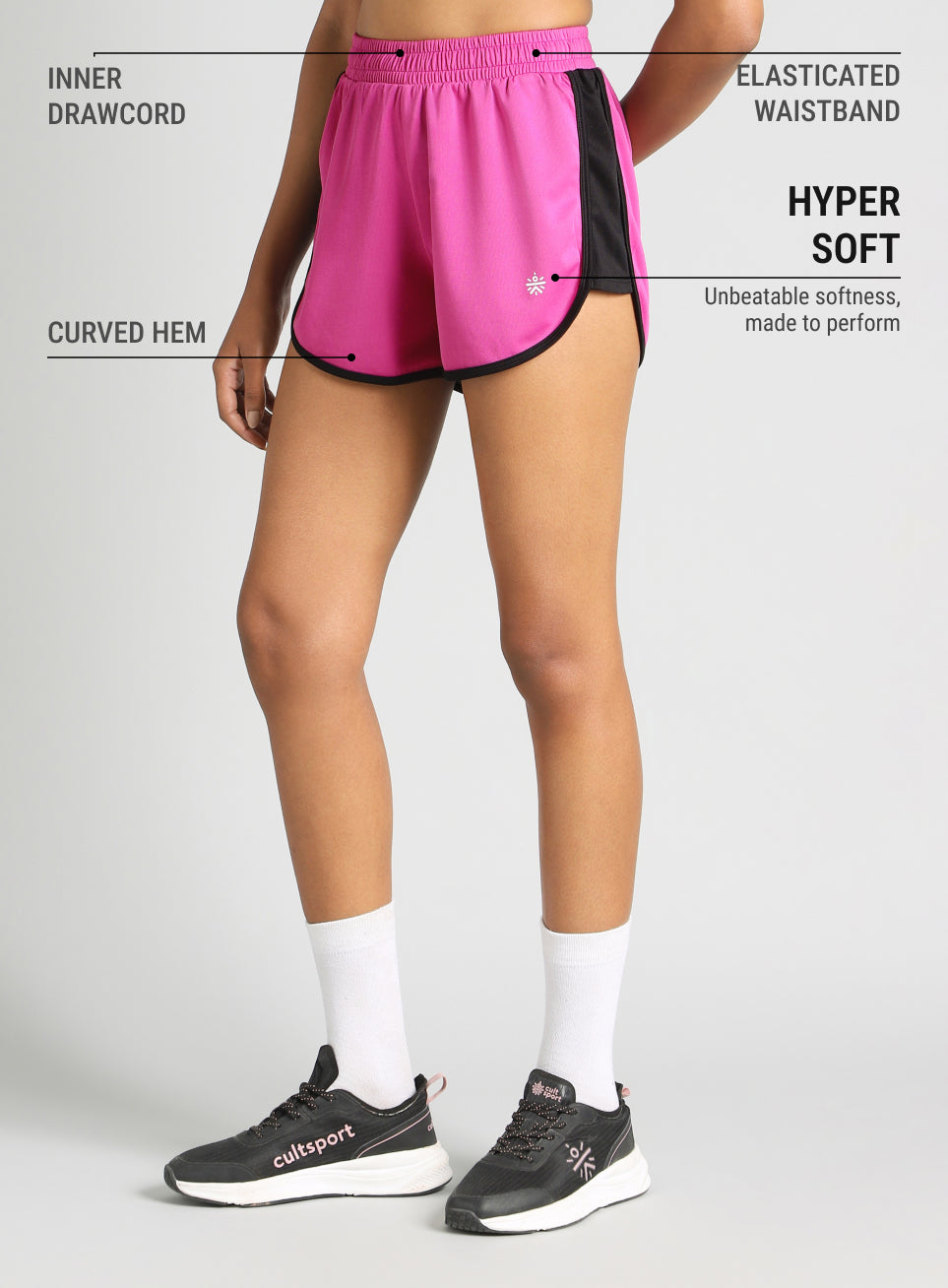 Women's Pink Power Active Shorts