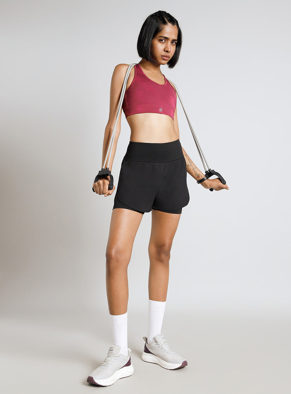 Women's Black Performance Pro Training Layered Shorts
