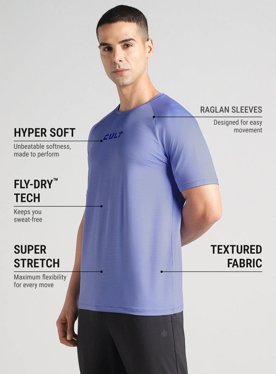 Men's Lavender Ultra Man Training T-shirt