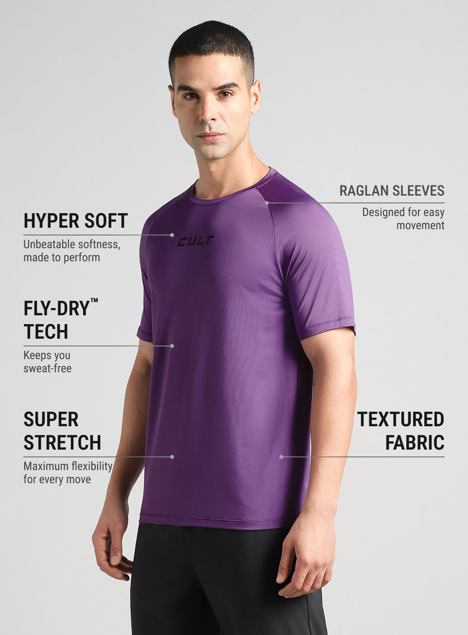 Men's Purple Ultra Man Training T-shirt