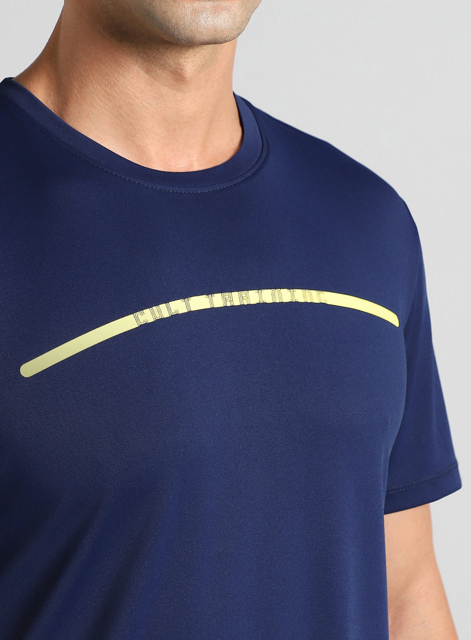 Men's Navy Sculpted Print Training T-shirt