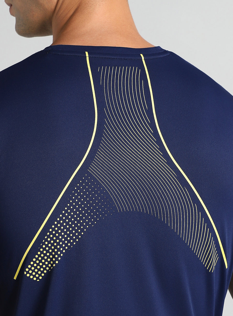Men's Navy Sculpted Print Training T-shirt