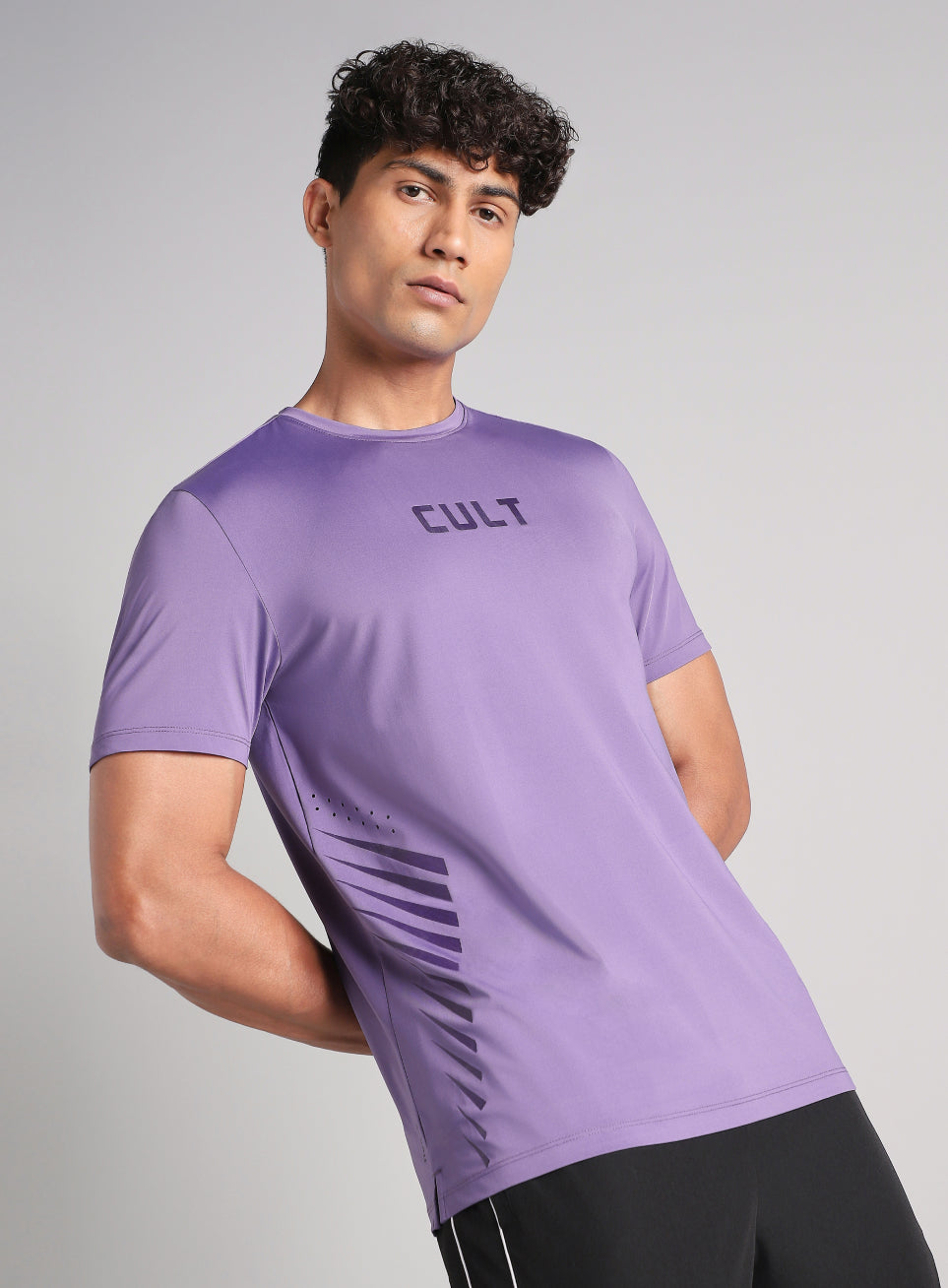 Men's Purple Contour Vent Training T-Shirt