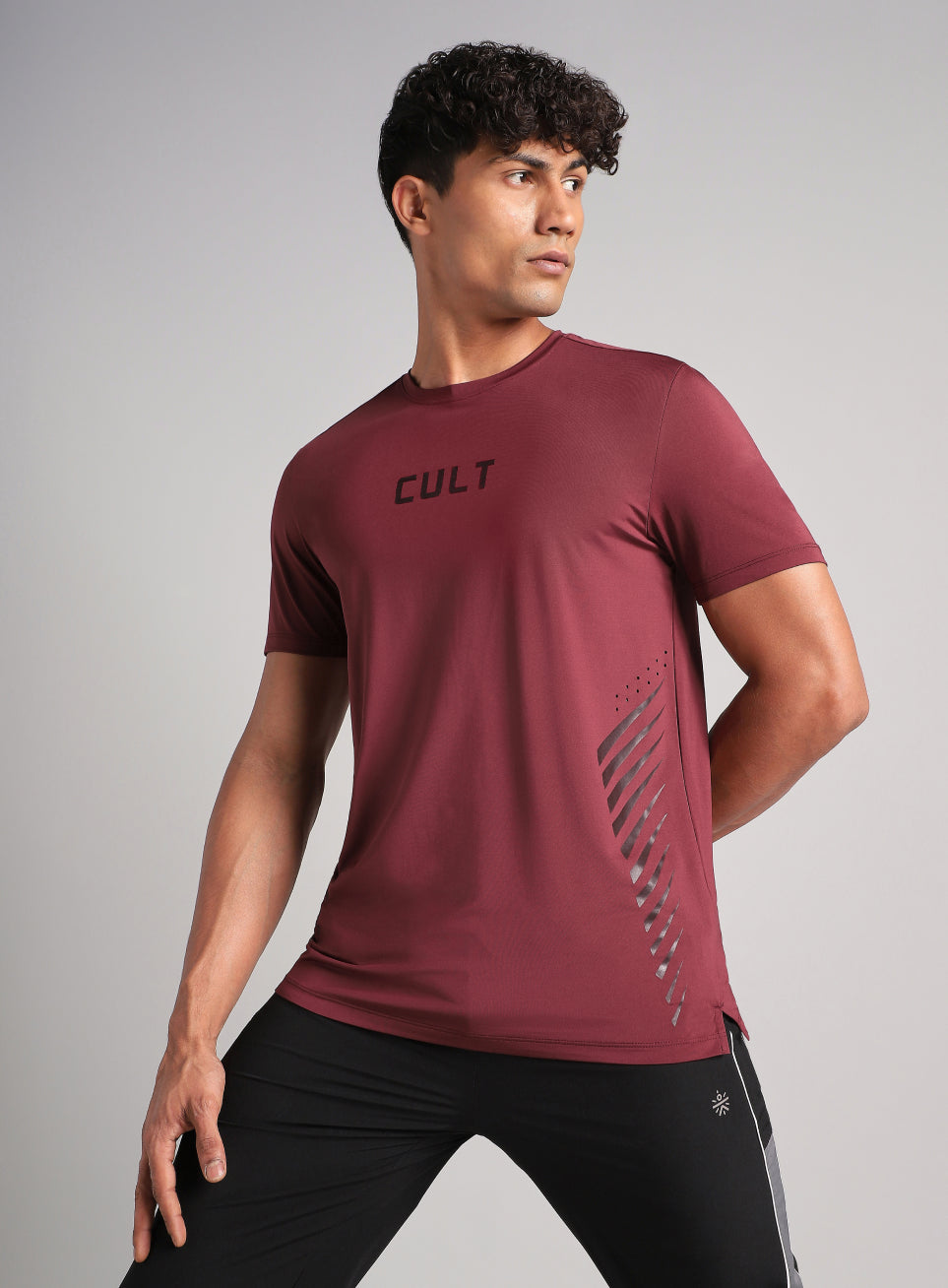 Men's Maroon Contour Vent Training T-Shirt