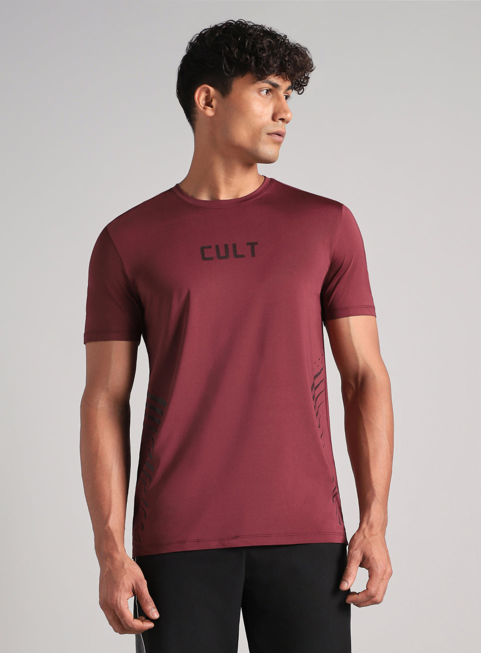 Men's Maroon Contour Vent Training T-Shirt